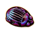 Tiffany Glass Red Medium Favril Scarab 14K Yellow Gold Earrings - LC Tiffany