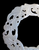White Jade Dragon Bi Pendant Translucent Han Dynasty