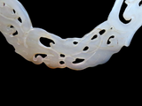 White Jade Dragon Bi Pendant Translucent Han Dynasty
