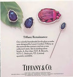 Tiffany Glass Red Medium Favril Scarab 14K Yellow Gold Earrings - LC Tiffany