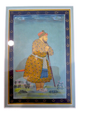 Indian Miniature Painting Emperor - Sikh Shah Nobleman 18/19th Century