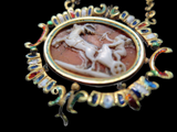 Cameo Gold And Enamel Mounted Pendant Renaissance