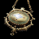 Cameo Gold And Enamel Mounted Pendant Renaissance