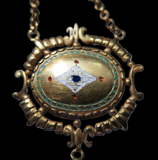 Cameo Gold And Enamel Mounted Pendant Renaissance