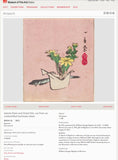 Hiroshige Print Flowers Fish Adonis Plant and Dried Fish