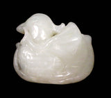 White Jade Swan Antique Chinese 18th/19th Century Qing