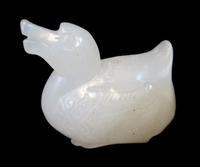 White Jade Mandarin Duck Chinese Pendant/Amulet Qing