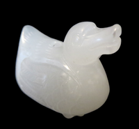 White Jade Mandarin Duck Chinese Pendant/Amulet Qing