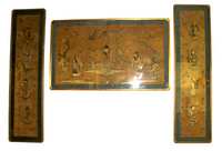 3 Piece Chinese Silk Embroidery Panels - Qing Dynasty