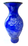 Peking Glass Cobalt Vase Dragon