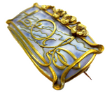 Art Nouveau Plique-à-jour Brooch By Louchet