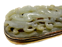 Jade Dragon Plaque Belt Buckle Ming Dynasty