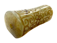 Jade Cylinder Bead Scroll Design Shang Dynasty