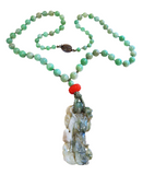 Jadeite Pendant And Necklace Apple Green Quan Yin