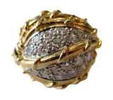 Vintage Lady's Diamond And Yellow Gold Ring
