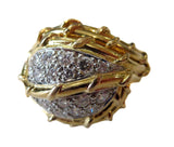 Vintage Lady's Diamond And Yellow Gold Ring