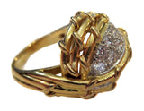 Vintage Lady's Diamond And Yellow Gold Ring