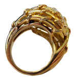 Vintage Lady's Diamond And Yellow Gold Ring