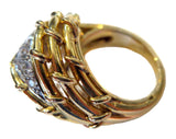 Vintage Lady's Diamond And Yellow Gold Ring