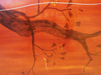 Bone (Ox) & Mother Of Pearl Panel Lacquer Antique