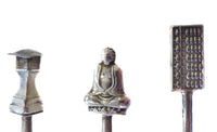 Japanese Spoon Set Figural 8 Sterling Silver (950)