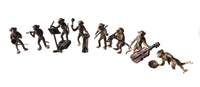 Monkey Band Antique Austrian Bronze Cold Painted 8 Figures