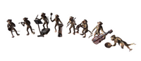 Monkey Band Antique Austrian Bronze Cold Painted 8 Figures