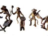 Monkey Band Antique Austrian Bronze Cold Painted 8 Figures