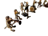 Monkey Band Antique Austrian Bronze Cold Painted 8 Figures