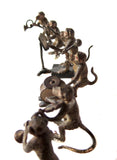 Monkey Band Antique Austrian Bronze Cold Painted 8 Figures