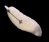 Angel Skin Feather Shape Brooch