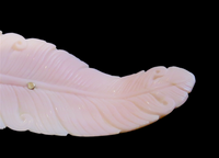 Angel Skin Feather Shape Brooch