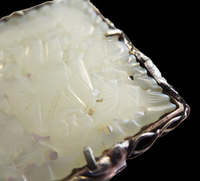 White Jade Silver Mounted Pendant 19th Century