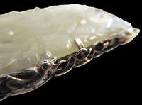 White Jade Silver Mounted Pendant 19th Century