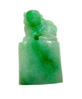 Apple Green Jadeite Seals - 3 Pieces