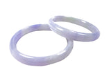 Lavender Jadeite Pair Bangle Bracelets Translucent