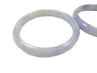 Lavender Jadeite Pair Bangle Bracelets Translucent