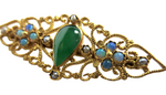 Imperial Green Jadeite And Opal Brooch