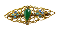 Imperial Green Jadeite And Opal Brooch