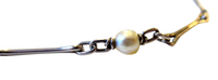 Antique Platinum And Natural Pearl Watch Chain