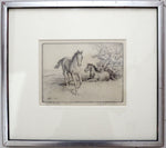 Elizabeth Norton - "IN THE PASTURE" 1931 Print Of Two Horses SIGNED