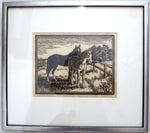 Elizabeth Norton - "HILLTOP PASTURE" 1950 Print Of Two Horses 10/75 Signed