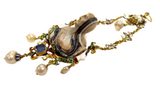 Italian Antique Gold Mounted Cameo Pendant With Inset Gems And Enamel