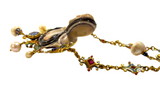 Italian Antique Gold Mounted Cameo Pendant With Inset Gems And Enamel