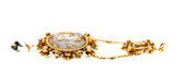 Italian Antique Gold Mounted Cameo Pendant With Inset Gems And Enamel
