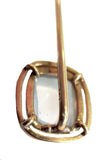 Moonstone Art Nouveau And Enamel Stickpin 14K Yellow Gold