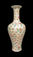 Mille-Fleur Multi-Colored Flowers Porcelain Vase