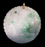 Jadeite Apple Green And White Translucent Buddha