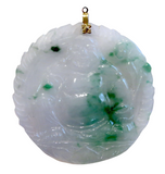 Jadeite Apple Green And White Translucent Buddha