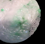 Jadeite Apple Green And White Translucent Buddha